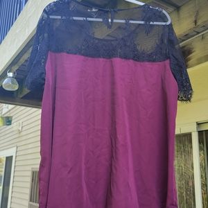 Torrid Plus Size Satin Lace Blouse